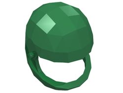 ! Б/У - Technic, Figure Accessory Helmet, Green (2715 / 4119415) - Б/У