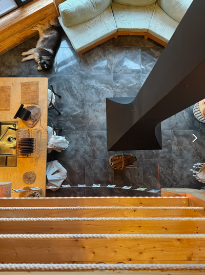 Подвесной панорамный камин VETRO