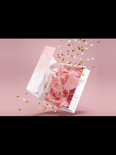 МАССАЖНЫЙ НАБОР GLOW: ПЛИТКА И РОЛЛЕР ГУА-ША