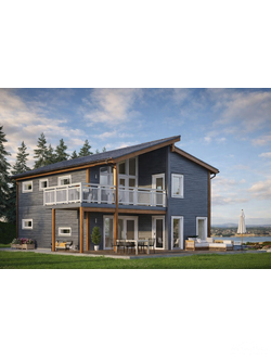 Двухэтажные дома из профилированного бруса