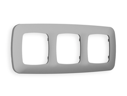 Рамка 3-я Сталь матовый, коллекция ECTA - Ambrella Volt - OMEGA