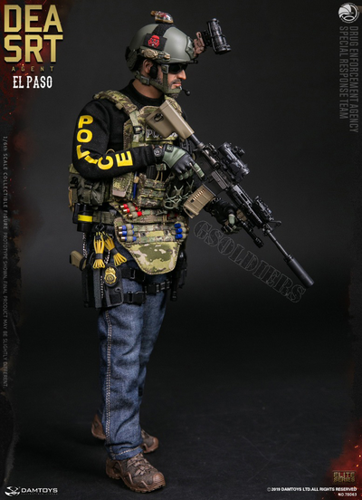 Агент группы Эль-Пасо ФИГУРКА 1/6 scale DEA SRT Special Response Team AGENT EL PASO 78063 DAMTOYS