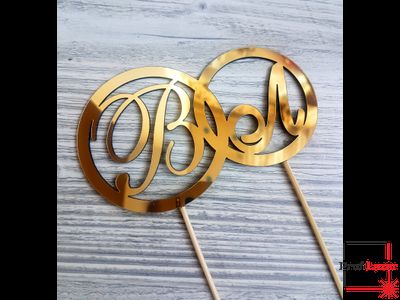 Топпер инициалы на торт