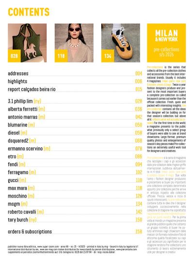 Pre-Collections Magazine Milan & New York Spring-Summer 2026 Иностранные журналы о моде,Intpressshop