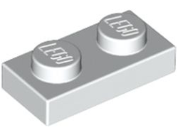 Plate 1 x 2, White (3023 / 302301)