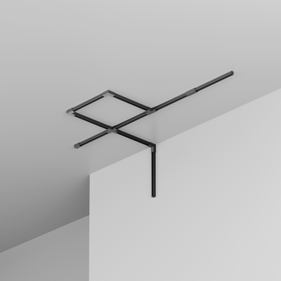 Профиль 2м Elasity IP накладной черный, O-TR001-P-B2M