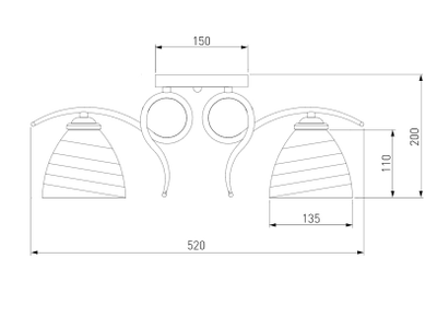 Люстра потолочная Megan 30121/5 сатин-никель Eurosvet