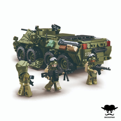 Конструктор SLUBAN M38-B1251 серия Армия. Российский бронетранспортер БТР