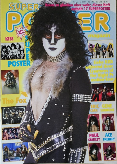 Kiss Super Poster Magazin Ace Frehley, Paul Stanley, Peter Criss, Gene Simmons Inside, Intpressshop