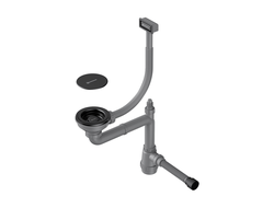 Арматура для одночашевых моек с прямоугольным переливом и декоративным элементом для корзины WK-1C