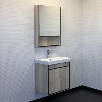 Тумба-умывальник "Вена-55" дуб дымчатый с раковиной Адриана 55