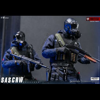 Британский спецназ САС - Коллекционная фигурка 1/12 POCKET ELITE SERIES: SAS CRW Breacher (PES002) - DAMTOYS