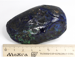 Азурит, Малахит, Азуромалахит, полировка крупная, Россия (70*42*33 мм, 163 г) №35631