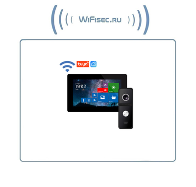 FREEDOM 7 FHD WIFI KIT - комплект из 7" сенсорного Full HD WIFI монитора и вызывной панели, с DVR (Tuya/Smart Life)