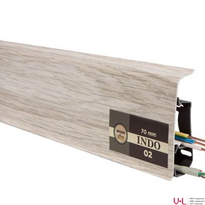 Плинтус пластиковый Arbiton Indo Ясень северный 02