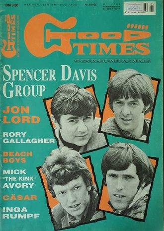 Good Times Magazine May 1995 Spencer Davis Group Cover Иностранные журналы в Москве, Intpressshop