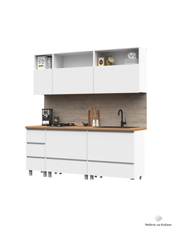 Хелен кухонный гарнитур 2 м Белый/Белый