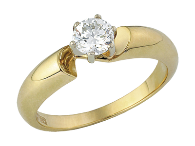 Кольцо с натуральным бриллиантом 0,5 карата