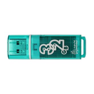 Флеш-память Smartbuy Glossy, 32Gb, USB 2.0, зеленый, SB32GBGS-G