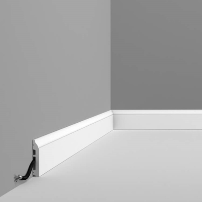 Плинтус ORAC Decor SX172, дюрополимерный, влагостойкий, ударопрочный, под покраску, длина 2 метра