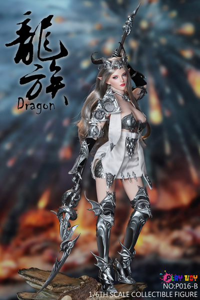 ПРЕДЗАКАЗ - Эльфийка-воин в серебряном - КОЛЛЕКЦИОННАЯ ФИГУРКА 1/6 Dragon Elves silver (P016B) - PLAY TOY ?ЦЕНА: 26700 РУБ?