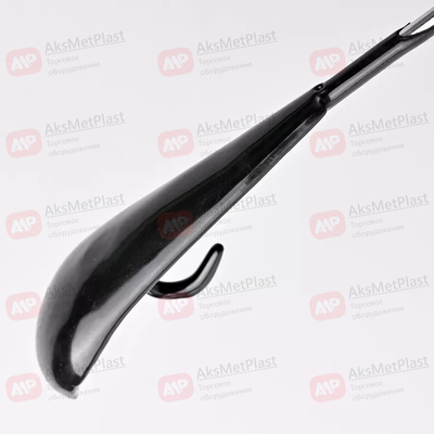 AM010 (SHL010) Вешалка металлическая с прорезиновыми плечиками и с деревянной вставкой цвет: натуральное дерево