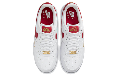 Кроссовки Nike Womens Air Force 1 '07 ESS White Red Gold  вид сверху