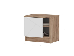 Спальня ОРЕГОН - ТБ 03 Тумба прикроватная Дуб Крафт Табачный/Белый супермат