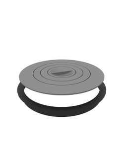 Плита чугунная для печь-мангала с фланцем-переходником