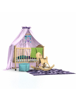 спальня Детская кроватка с аксессуарами