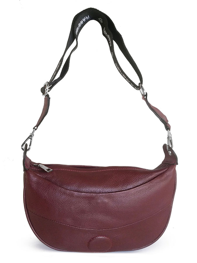 (АРТИКУЛ: 10063/1) СУМКА ЖЕНСКАЯ, НЕБОЛЬШАЯ, НАТУРАЛЬНАЯ КОЖА, БОРДОВАЯ, С ПЛЕЧЕВЫМ РЕМНЕМ