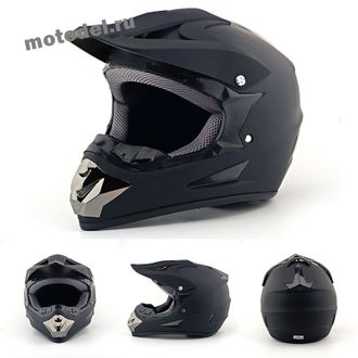 Мото шлем кроссовый Helmo CR340 (мотошлем), черный
