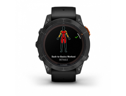 Умные часы Garmin Fenix 7 Pro Solar серый с черным ремешком (010-02777-01)
