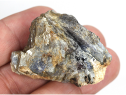 Корунд синий (сапфир), кристалл, Индия (38*26*26 мм, 37,5 г) №36099