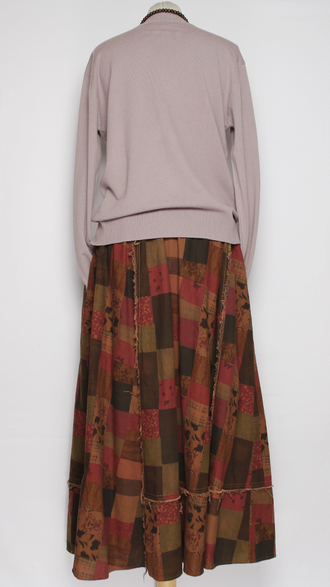 ЮБКА "Квадраты винтажная" розовая до р.52