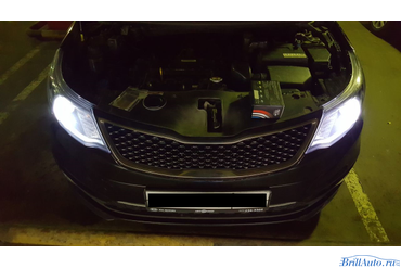 Светодиодные лампы Optima Multi Color в Киа Рио (вид спереди)