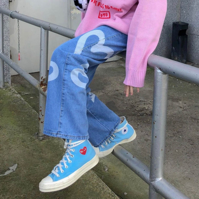 С чем носить высокие kedy  Converse Garcons Blue 168300C