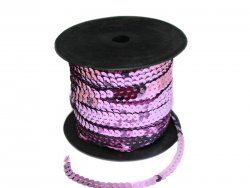 Пайетки на нитях 6 мм, цвет фиолетовый