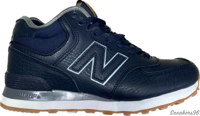 New Balance 574 mid с Мехом Blue/White Унисекс (36-45)
