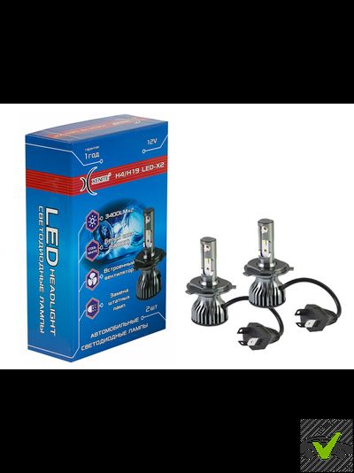 Светодиодная лампа Xenite LED X2 H4/H19 (12V) (Яркость: 3400Lm)