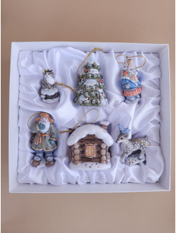 Комплект ёлочных игрушек "Серебряное копытце"