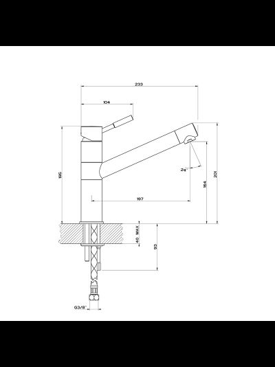 Смеситель Reginox XINGA К772К brushed