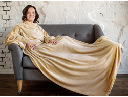 Плед с рукавами "Латте" из микрофибры (велсофта)