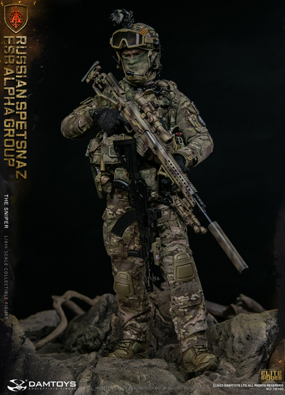Снайпер спецназа "Альфа"  - Коллекционная ФИГУРКА 1/6 scale RUSSIAN SPETSNAZ FSB ALPHA GROUP SNIPER (78100) - DAMTOYS