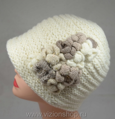 Белая шляпа женская Италия Vizio 5394 P