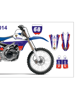 Флаг России Yamaha yz 250 - 2014
