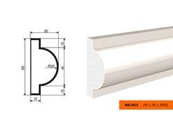 Фасадный молдинг из пенополистирола с покрытием LEPNINAPLAST (Лепнинапласт)  МВ-60/2
