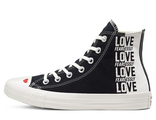 Кеды converse all star черные высокие 567309 love fear