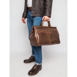 Кожаный саквояж Altamura Premium brown (арт. 4025-63)