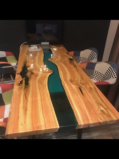 слэб, стол река, стол из массива, мебель на заказ, стол из слэба, мебель для ресторана, столешница